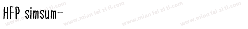 HFP simsum字体转换